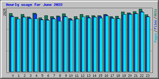 Hourly usage for June 2022