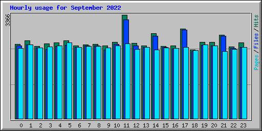 Hourly usage for September 2022