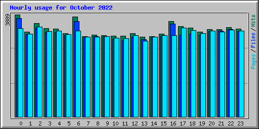 Hourly usage for October 2022