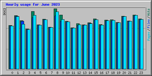 Hourly usage for June 2023